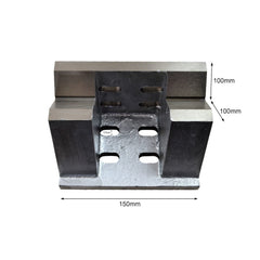 Angle Plate 4"x4"x6" - Slotted and Webbed Cast iron stress relieved