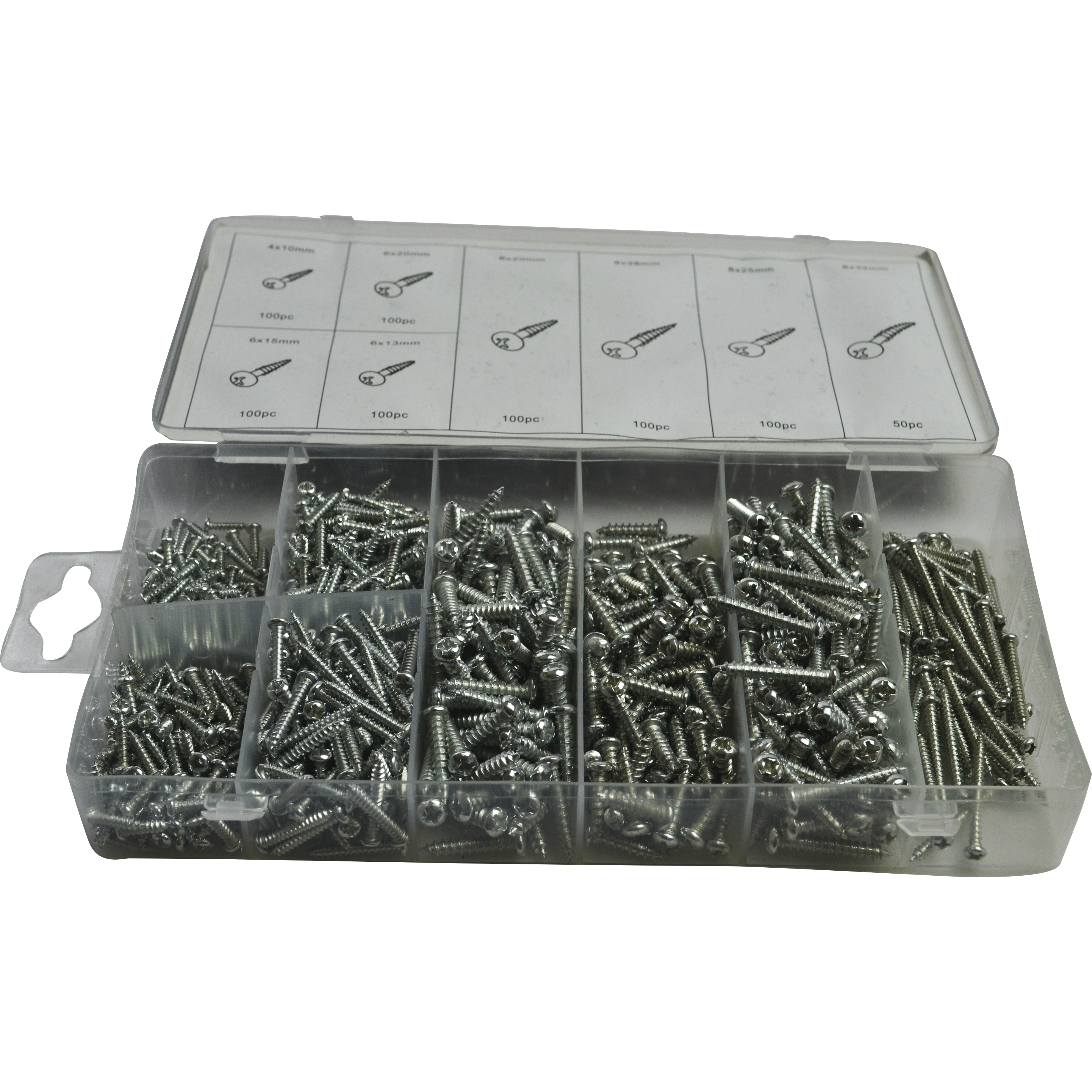 Twin Eagle Imports 750 Piece Phillips head sheet metal screws grab kit assortment