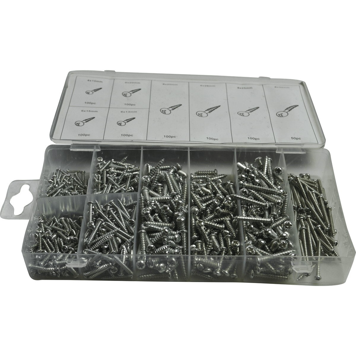 Twin Eagle Imports 750 Piece Phillips head sheet metal screws grab kit assortment