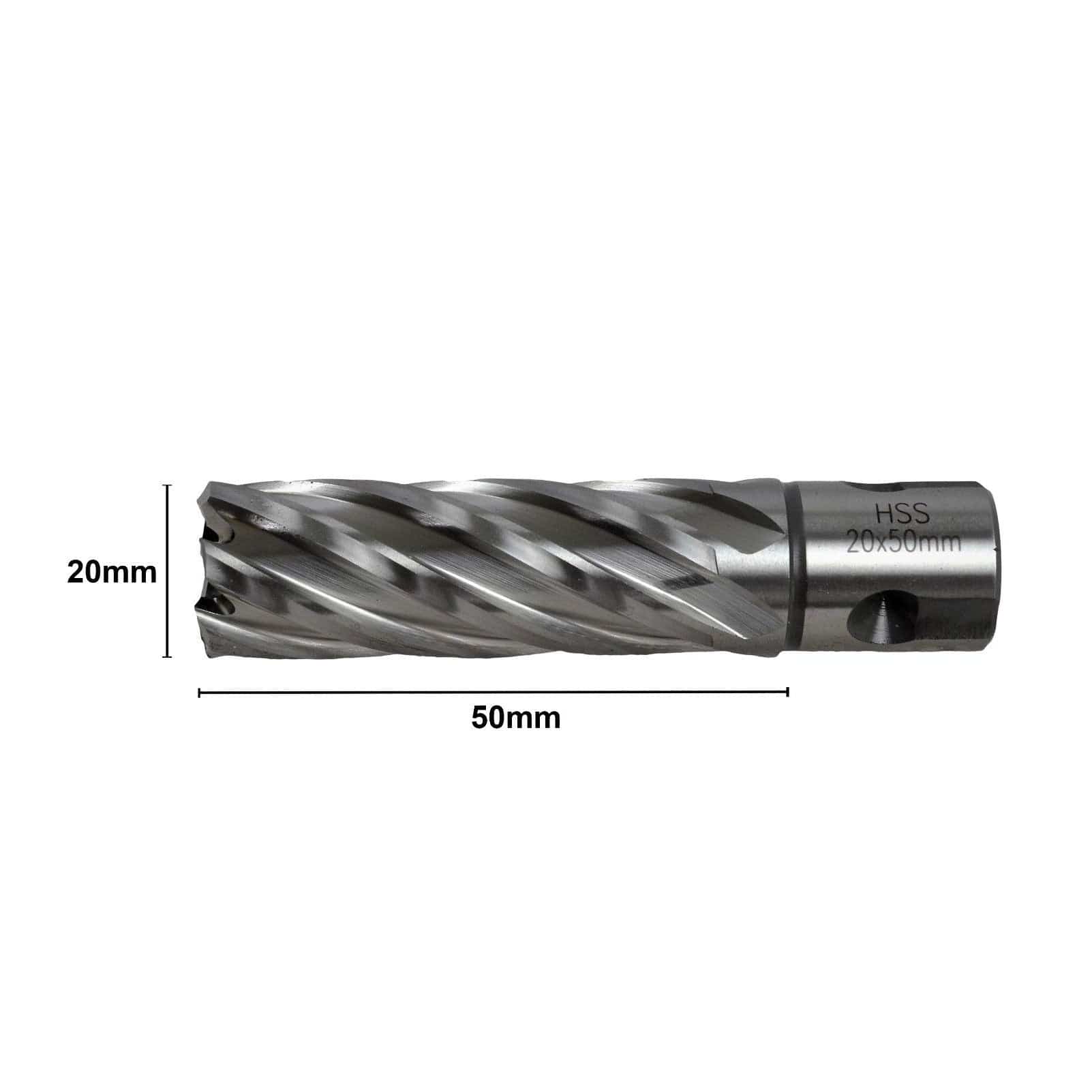 Twin Eagle Imports Annular Cutter 20 x 50mm D.O.C HSS Weldon Shank Annular Cutter