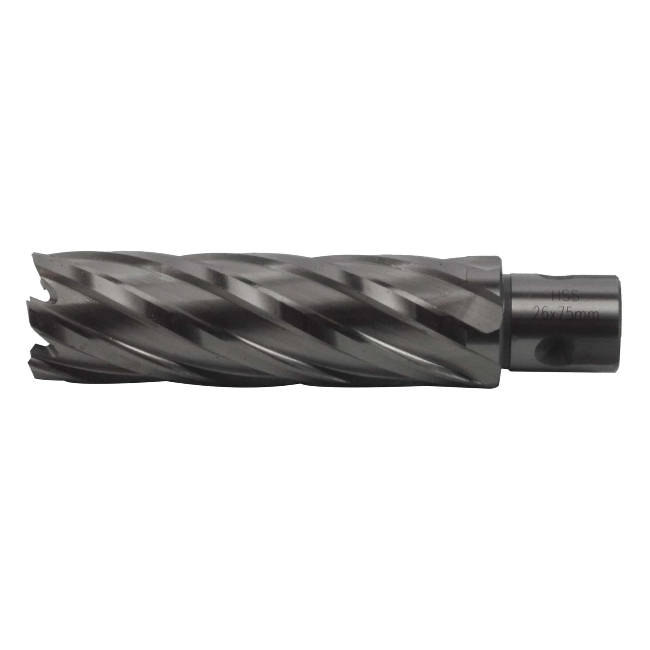 Twin Eagle Imports Annular Cutter 26 x 75mm D.O.C HSS Weldon Shank Annular Cutter