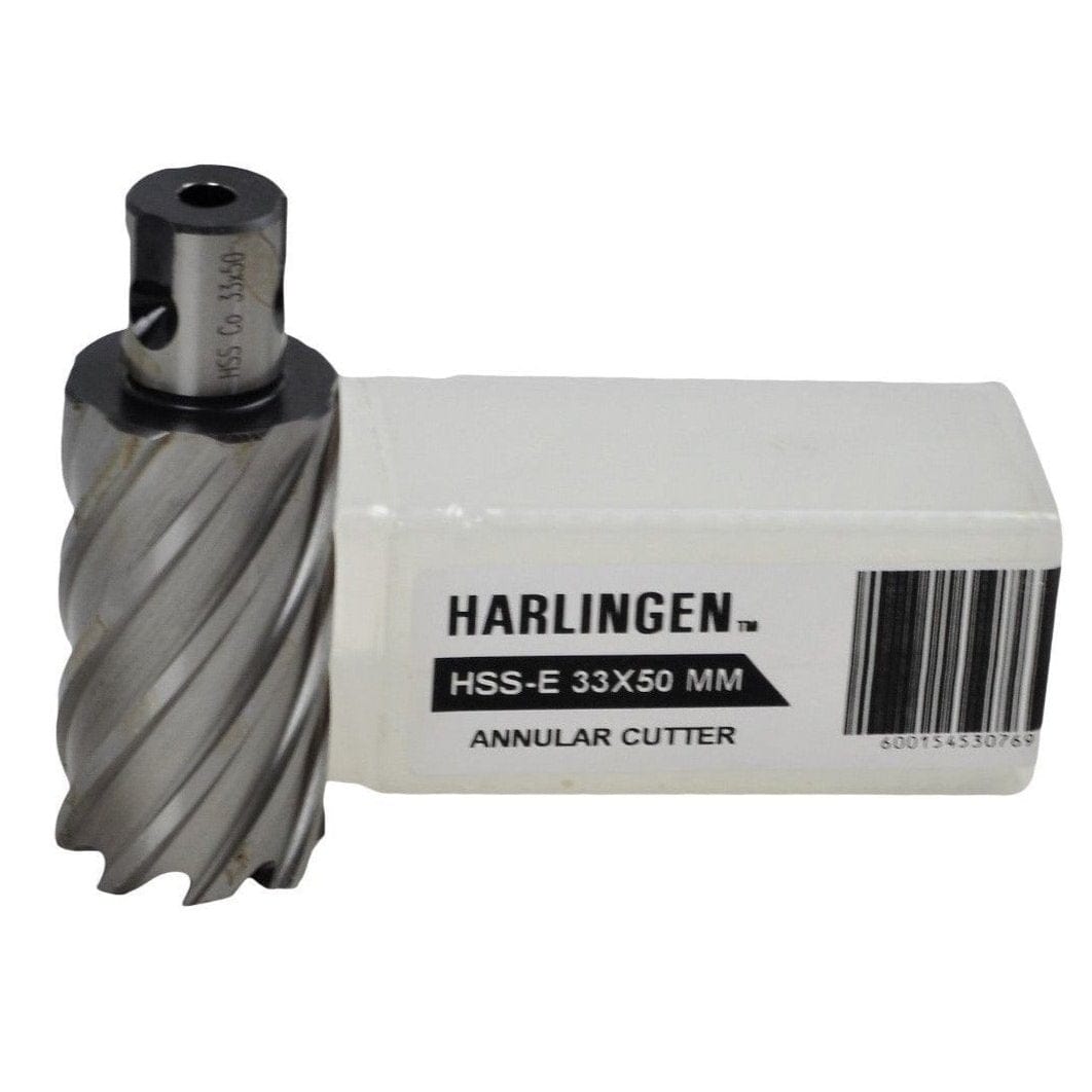 Twin Eagle Imports Annular Cutter 33 x 50mm D.O.C HSS Weldon Shank Annular Cutter