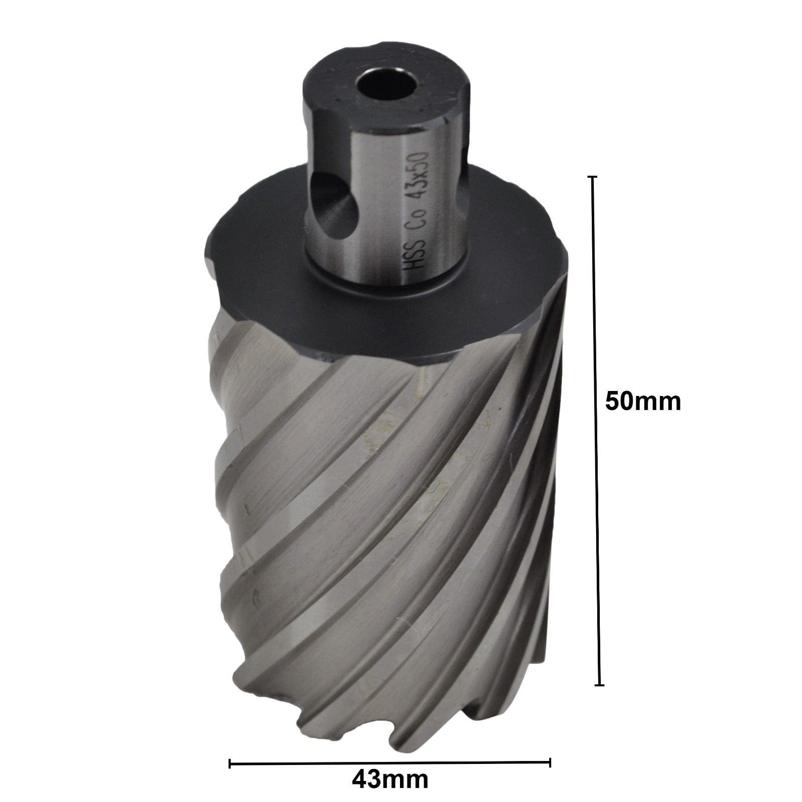 Twin Eagle Imports Annular Cutter 43 x 50mm D.O.C HSS Weldon Shank Annular Cutter