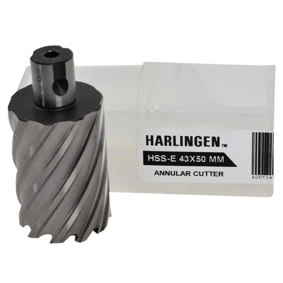 Twin Eagle Imports Annular Cutter 43 x 50mm D.O.C HSS Weldon Shank Annular Cutter