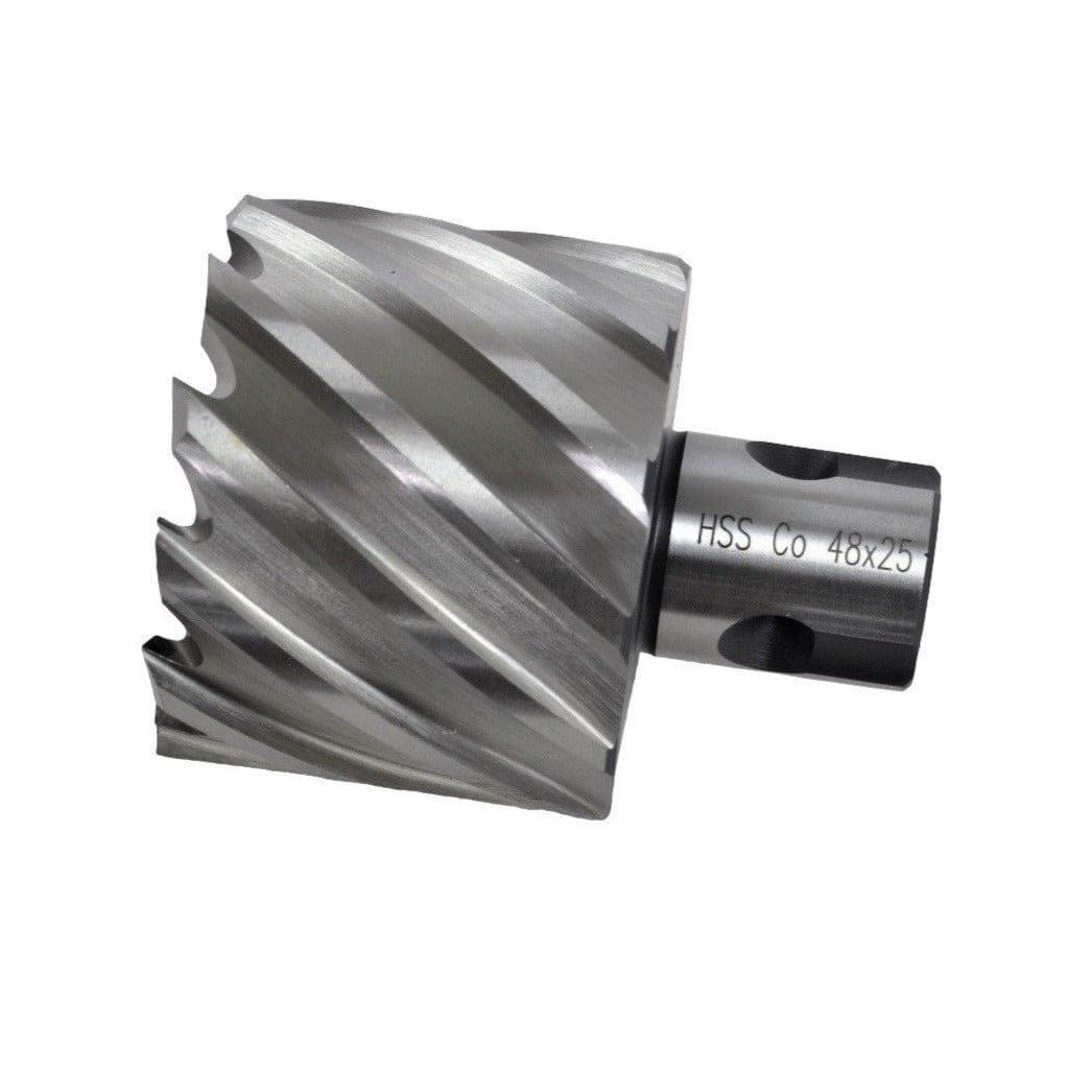 Twin Eagle Imports Annular Cutter 48 x 25mm D.O.C HSS Weldon Shank Annular Cutter