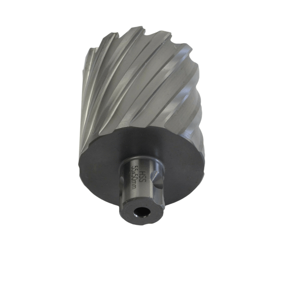 Twin Eagle Imports Annular Cutter 55 x 50mm D.O.C HSS Weldon Shank Annular Cutter