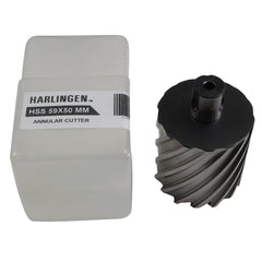 Twin Eagle Imports Annular Cutter 59 x 50mm D.O.C HSS Weldon Shank Annular Cutter