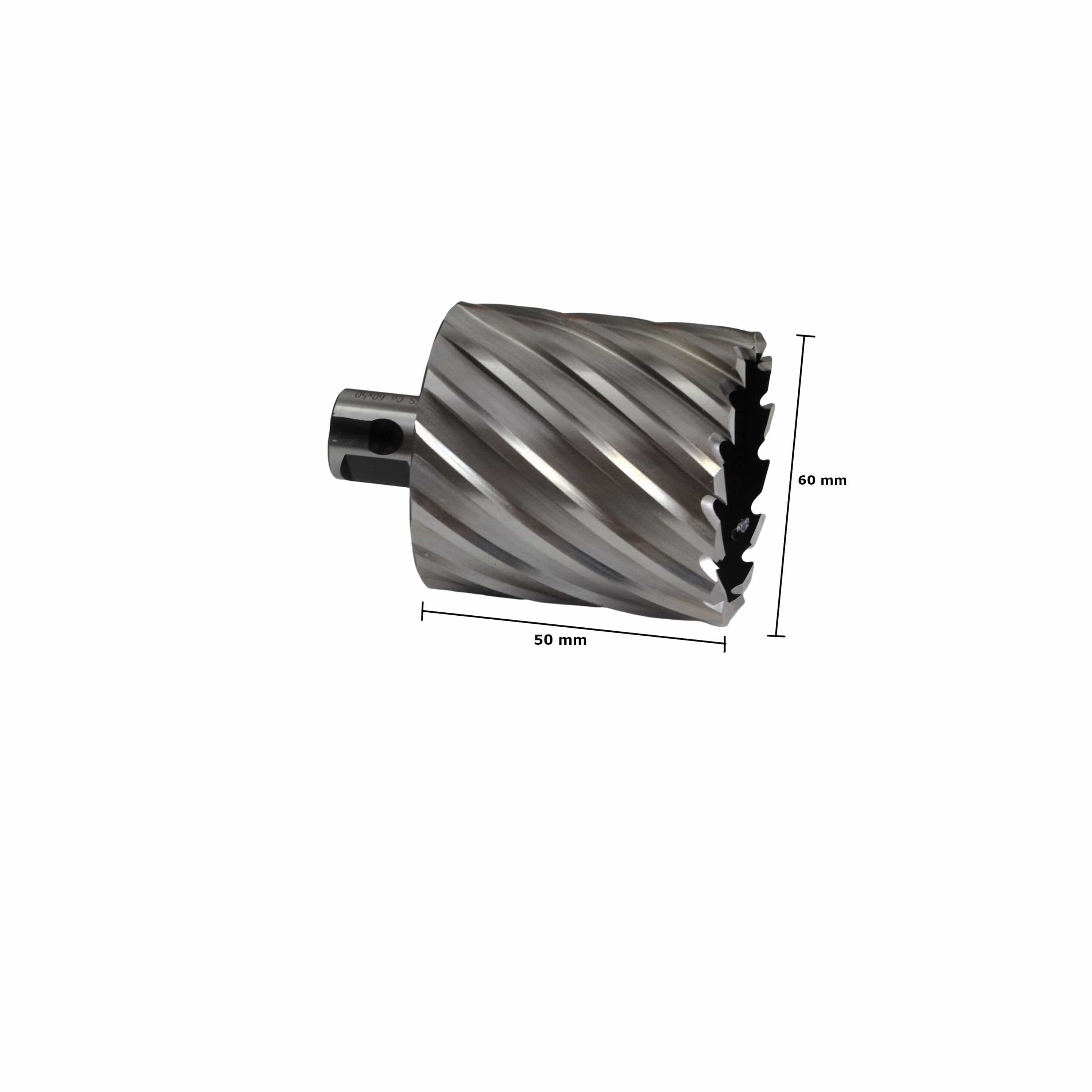 Twin Eagle Imports Annular Cutter 60 x 50mm D.O.C HSS Weldon Shank Annular Cutter