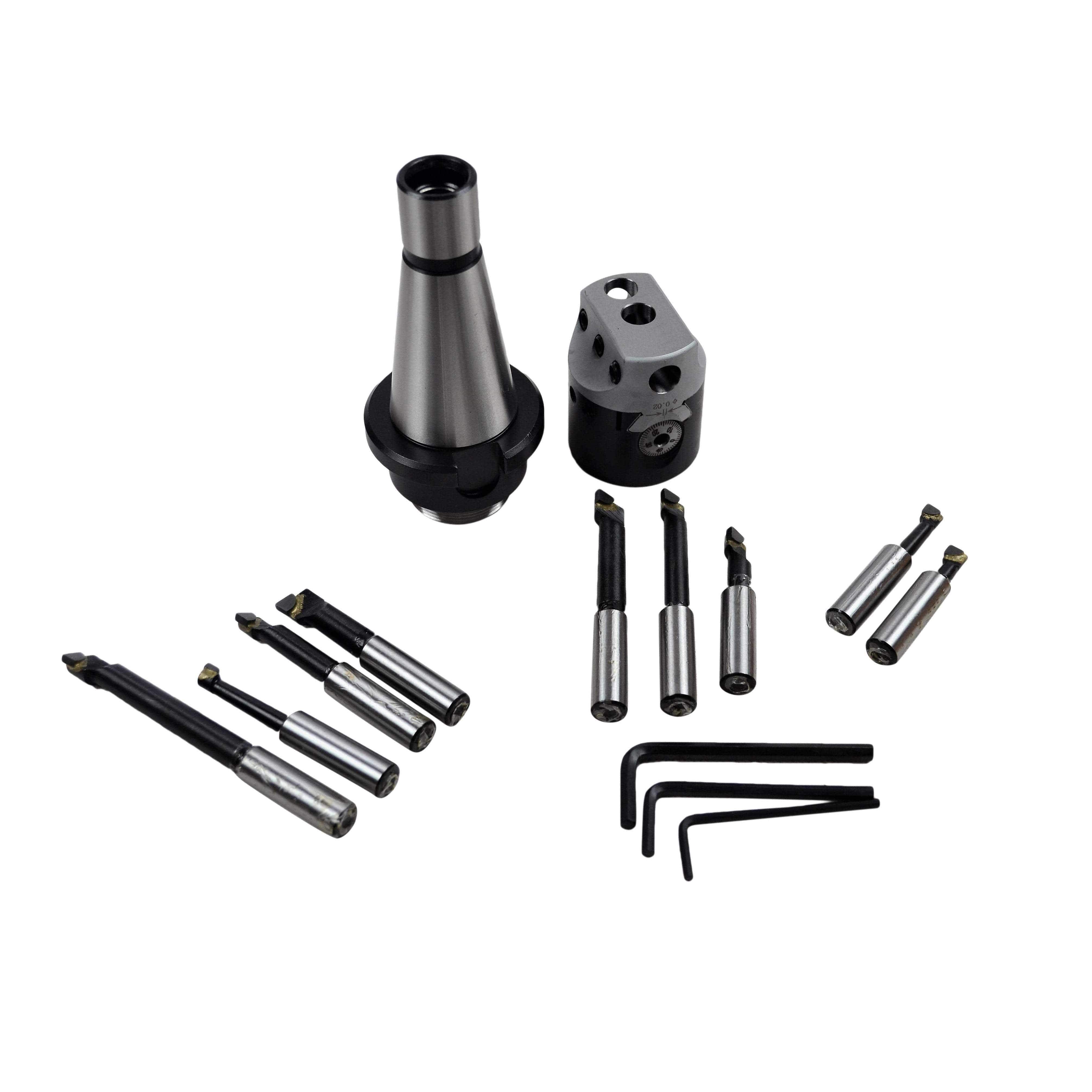 Twin Eagle Imports Boring Head Kit 50mm Boring Head Set NT40 M16 Drawbar Shank