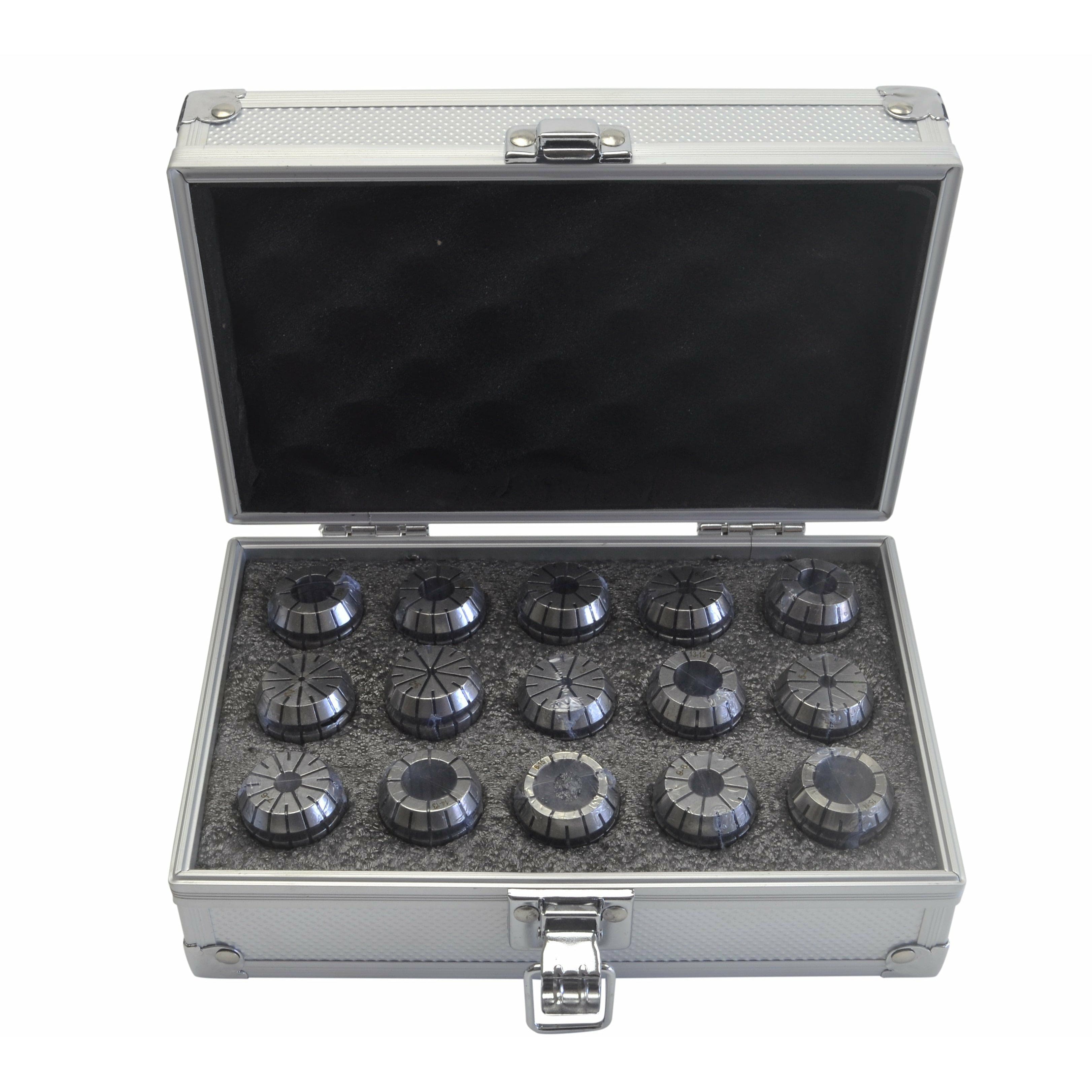 Twin Eagle Imports Collet Kit 15PCS ER25 COLLETS SET RANGE FROM 2mm to 16 mm