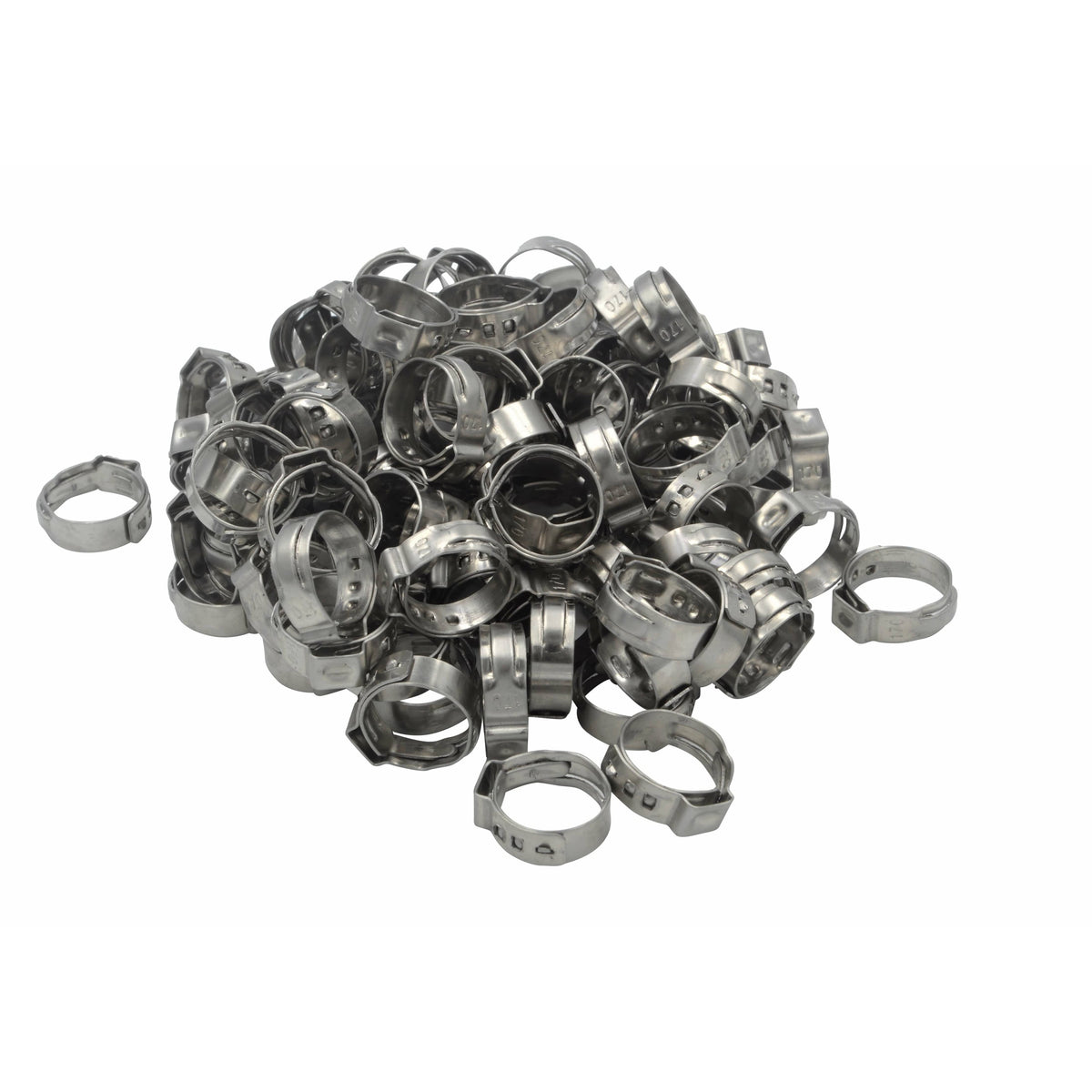 Twin Eagle Imports Grab Kits 100 Piece 304 Stainless Steel 14.5-17mm Ear Hose Clamp