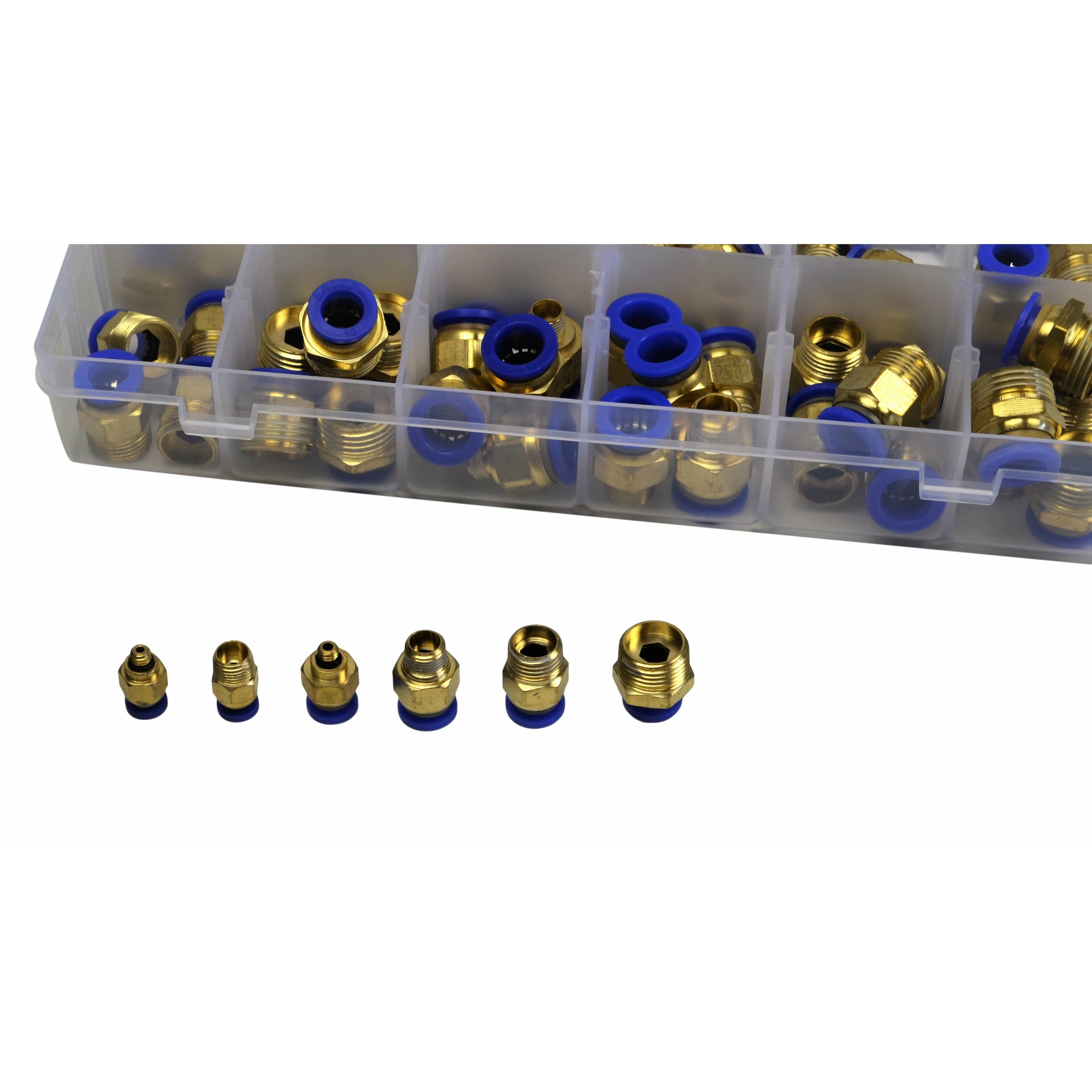 Twin Eagle Imports Grab Kits 102pc PC Series Push in Air Line Grab Kit Assortment