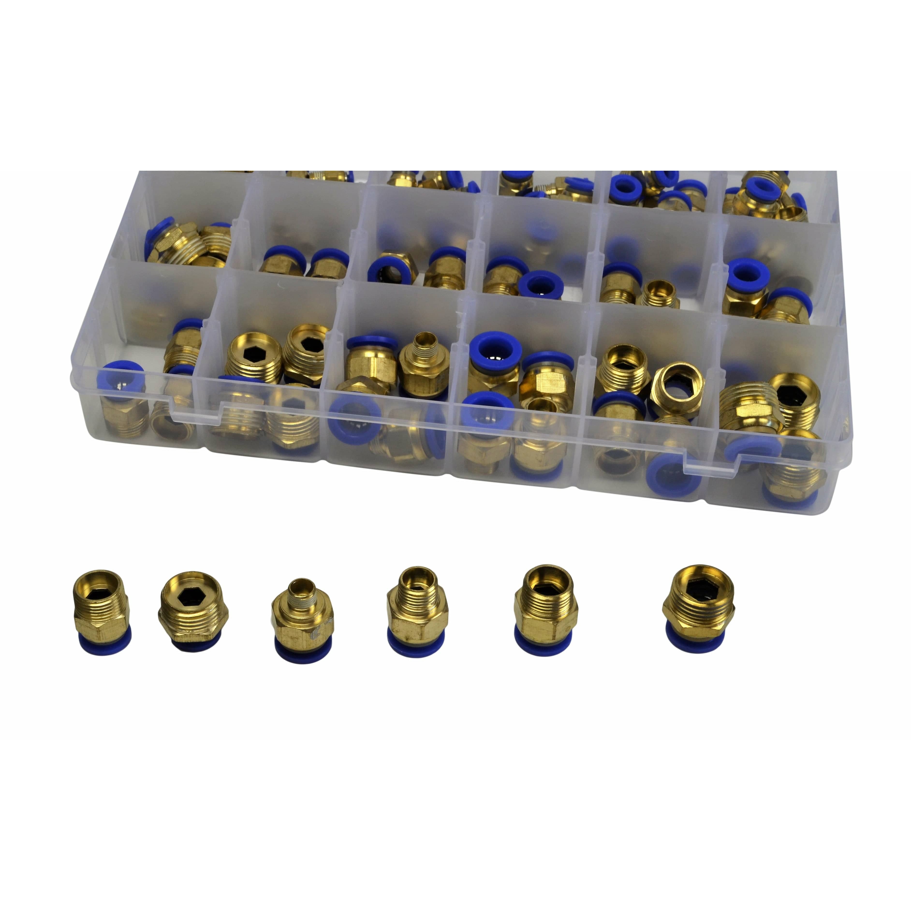 Twin Eagle Imports Grab Kits 102pc PC Series Push in Air Line Grab Kit Assortment