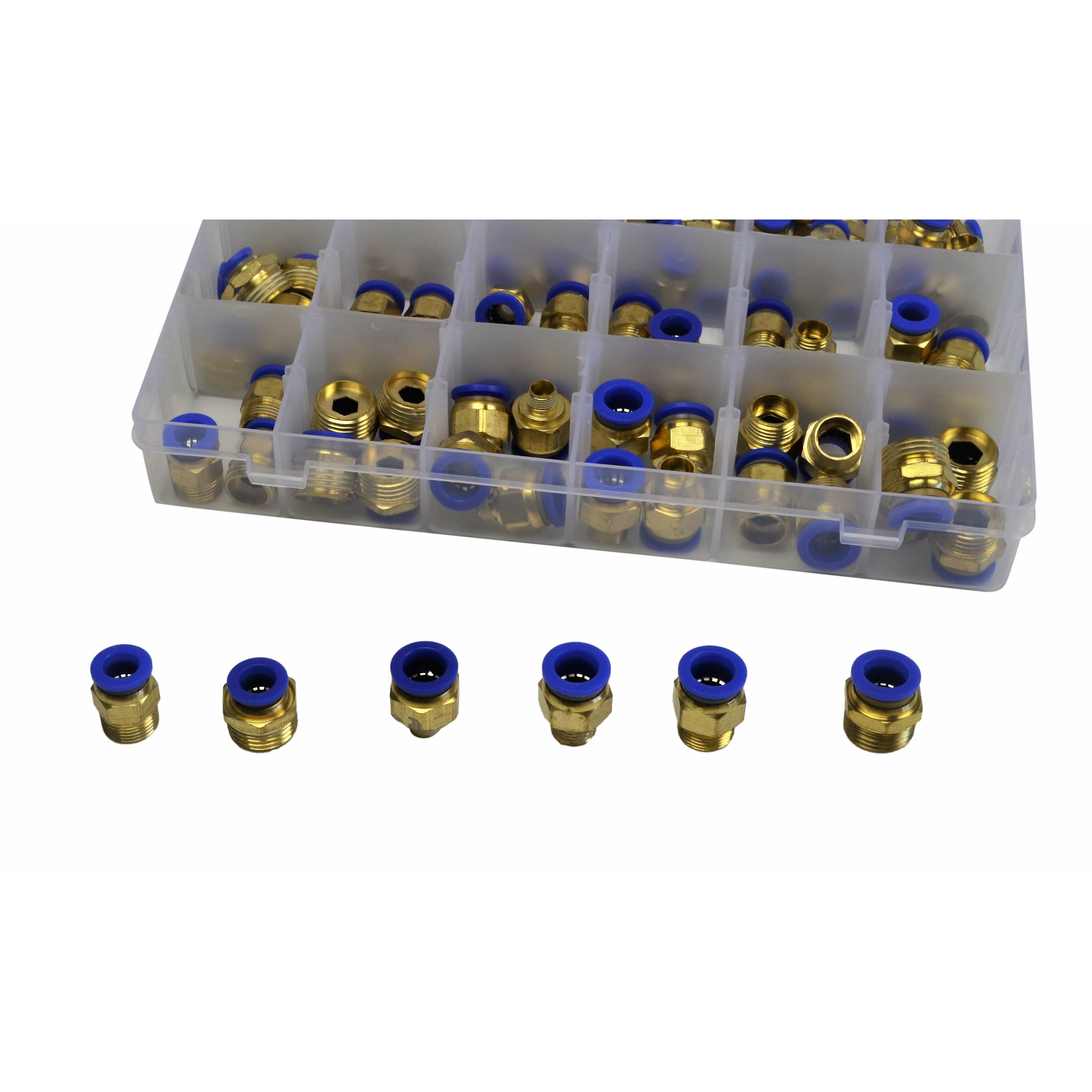 Twin Eagle Imports Grab Kits 102pc PC Series Push in Air Line Grab Kit Assortment