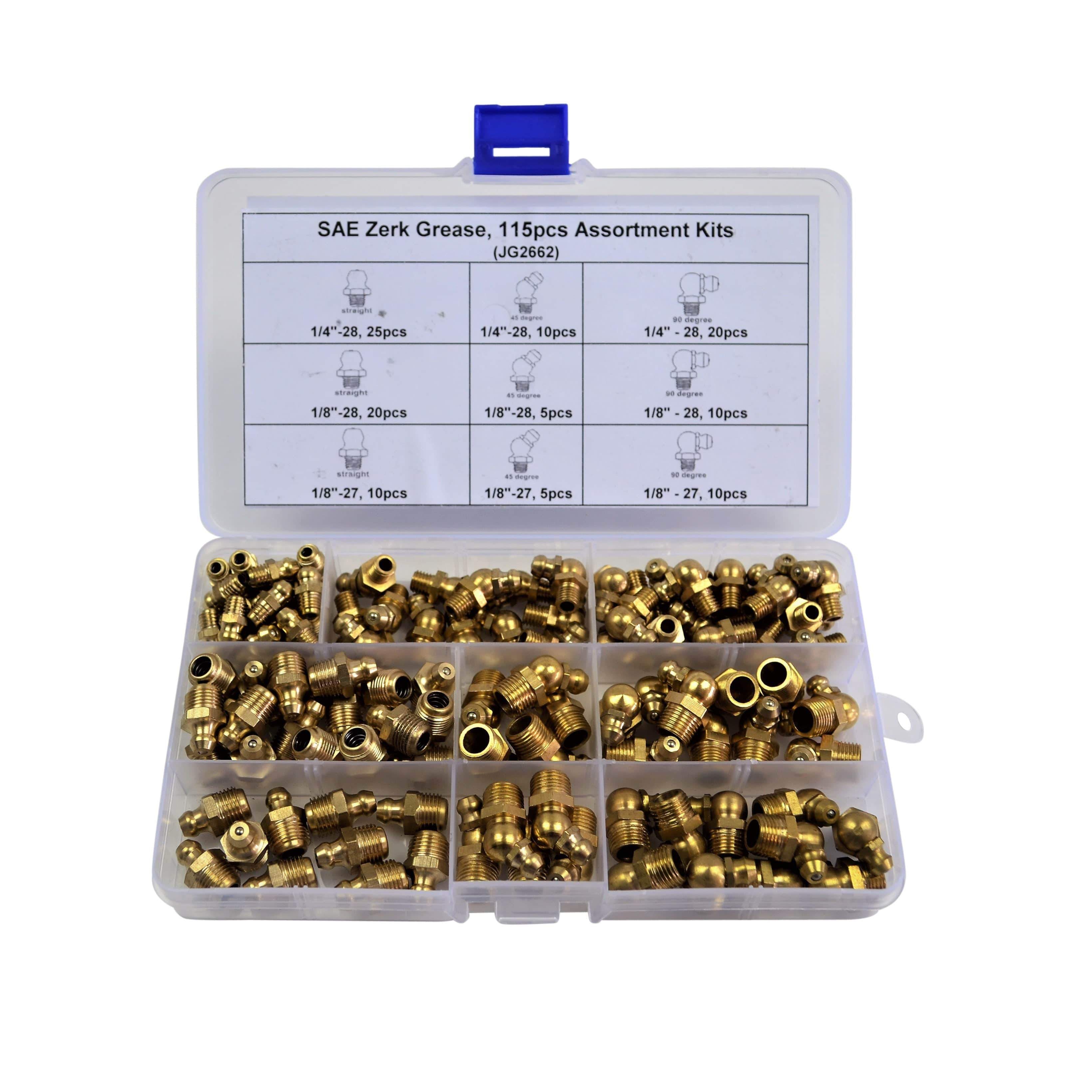 Twin Eagle Imports Grab Kits 115Pc Grease Nipples Brass  Grab Kit