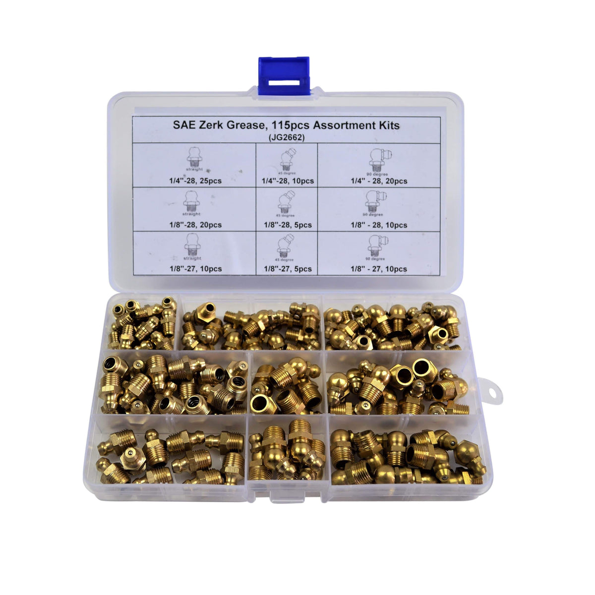 Twin Eagle Imports Grab Kits 115Pc Grease Nipples Brass  Grab Kit