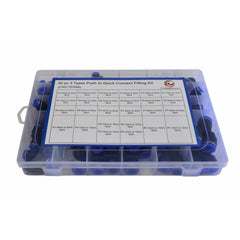 Twin Eagle Imports Grab Kits 118pc Pneumatic Push in Air Line Hose Joiner Grab Kits Assortmentt