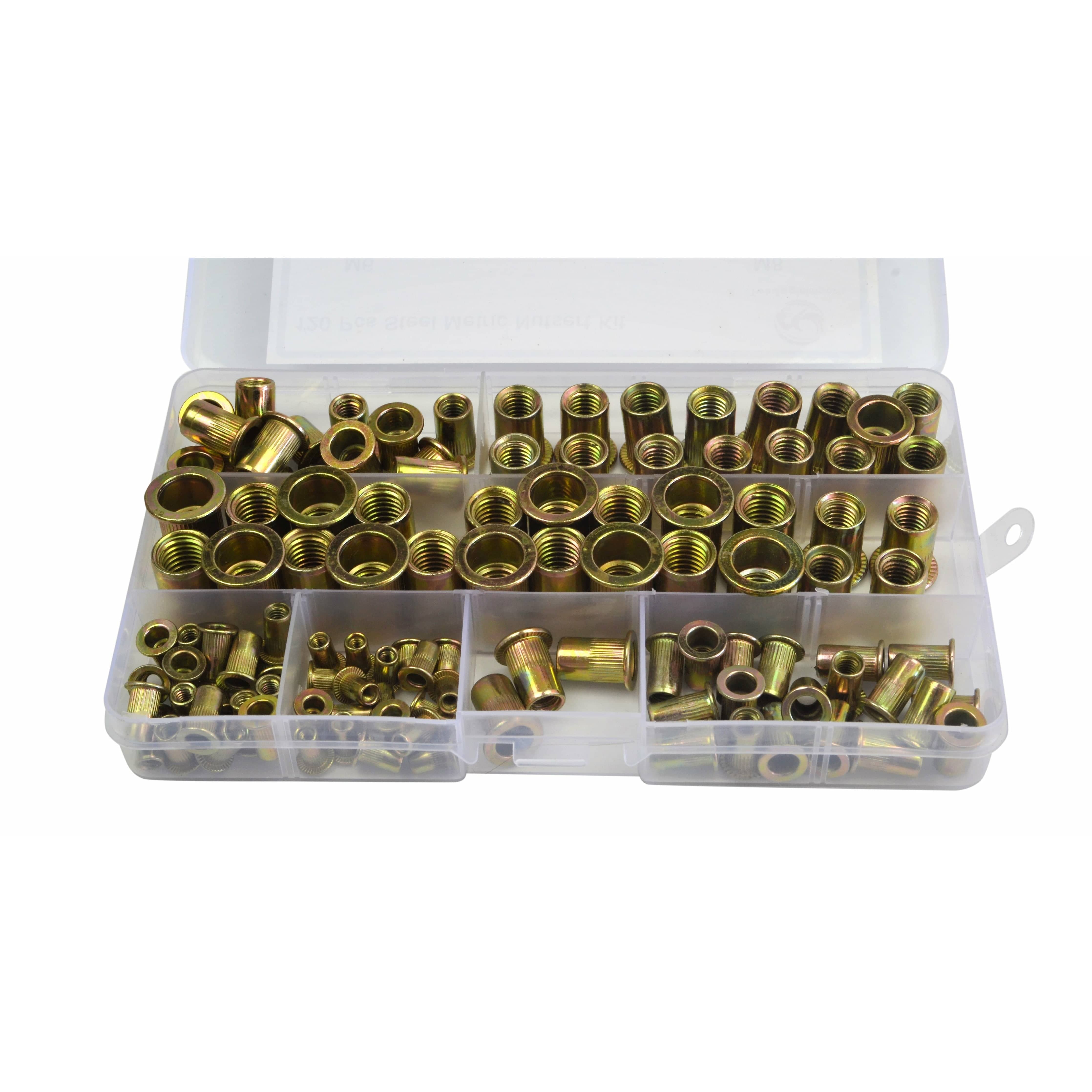 Twin Eagle Imports Grab Kits 120pc Imperial Steel and 120pc Metric Steel Nutserts  Grab Kit