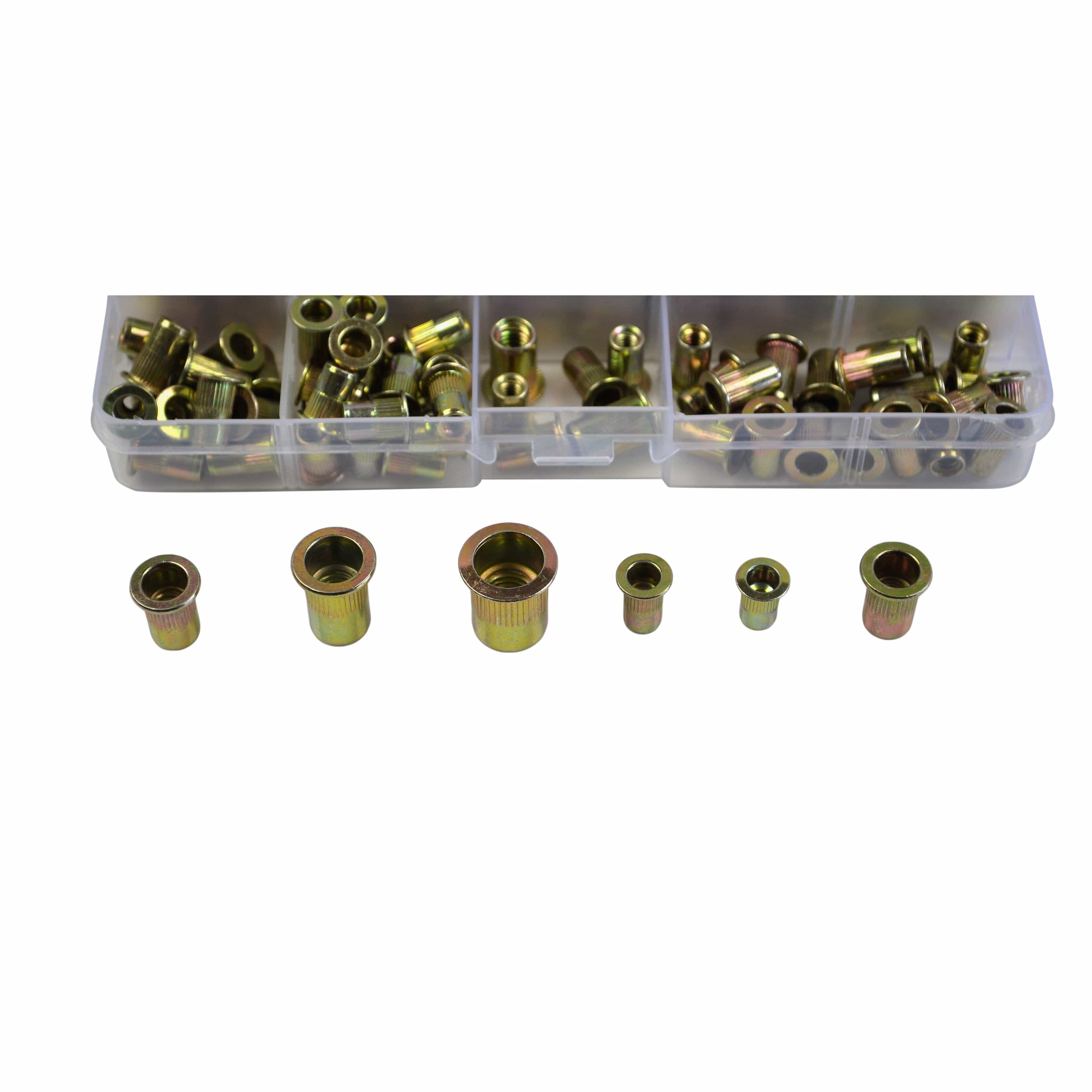 Twin Eagle Imports Grab Kits 120pc Imperial Steel and 120pc Metric Steel Nutserts  Grab Kit