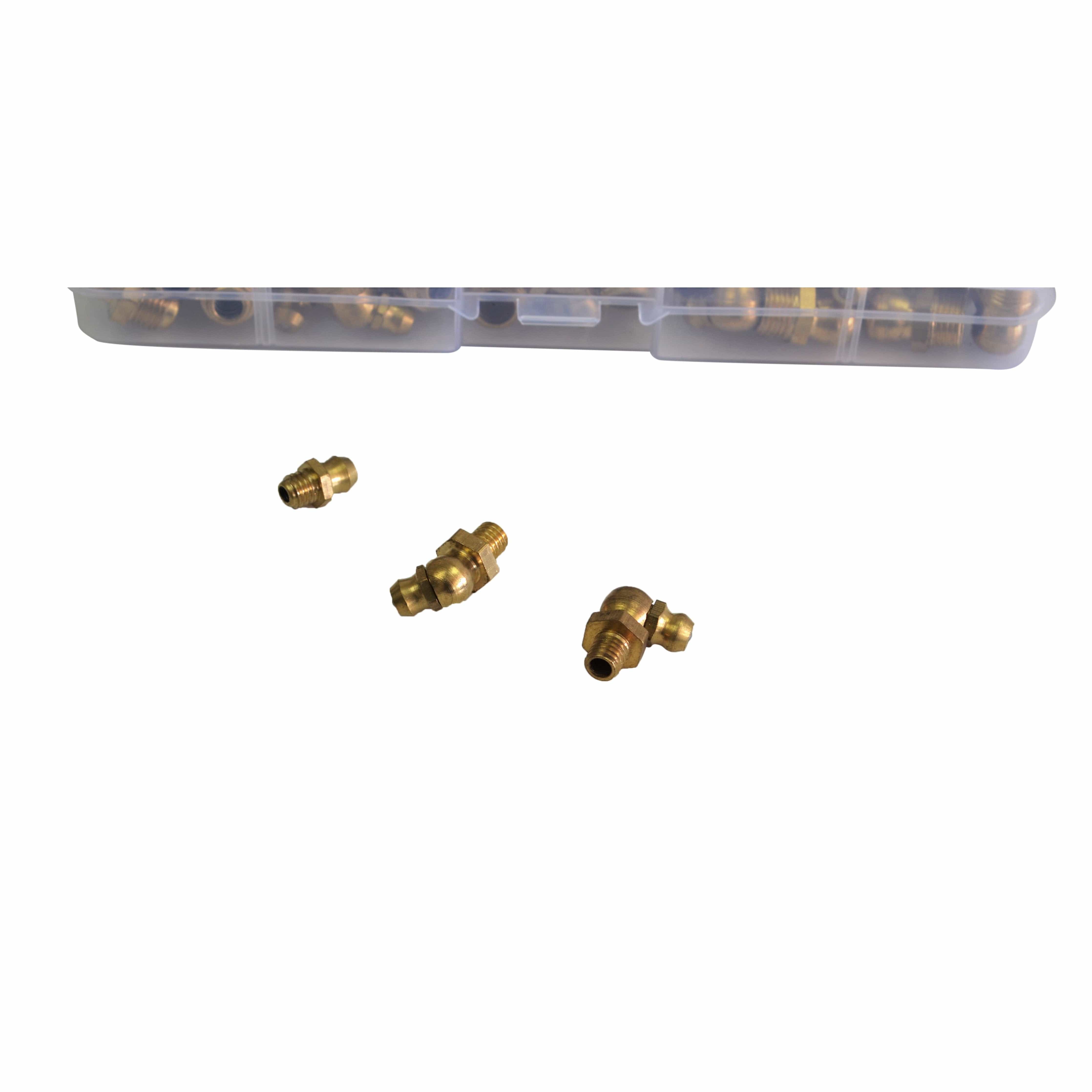 Twin Eagle Imports Grab Kits 135pc Grease Nipples Metric Brass Grab Kit