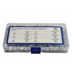 Twin Eagle Imports Grab Kits 145pc Metric Grease Nipples Steel Grab Kit
