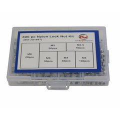 Twin Eagle Imports Grab Kits 300pc Hex Nylock Nylon Carbon Steel Nut Grab Kit