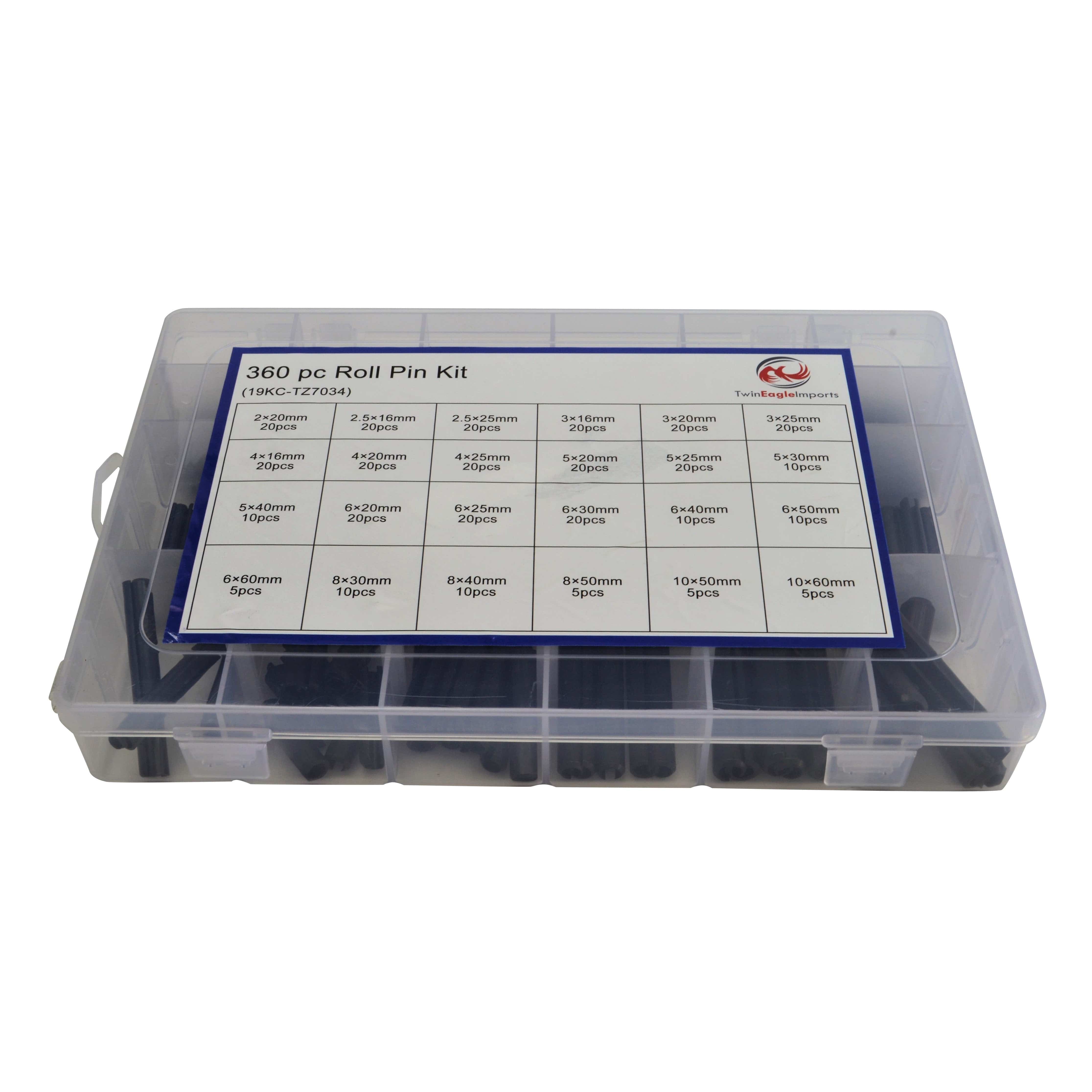 Twin Eagle Imports Grab Kits 360 Piece Metric Roll Pin Grab Kit Assortment