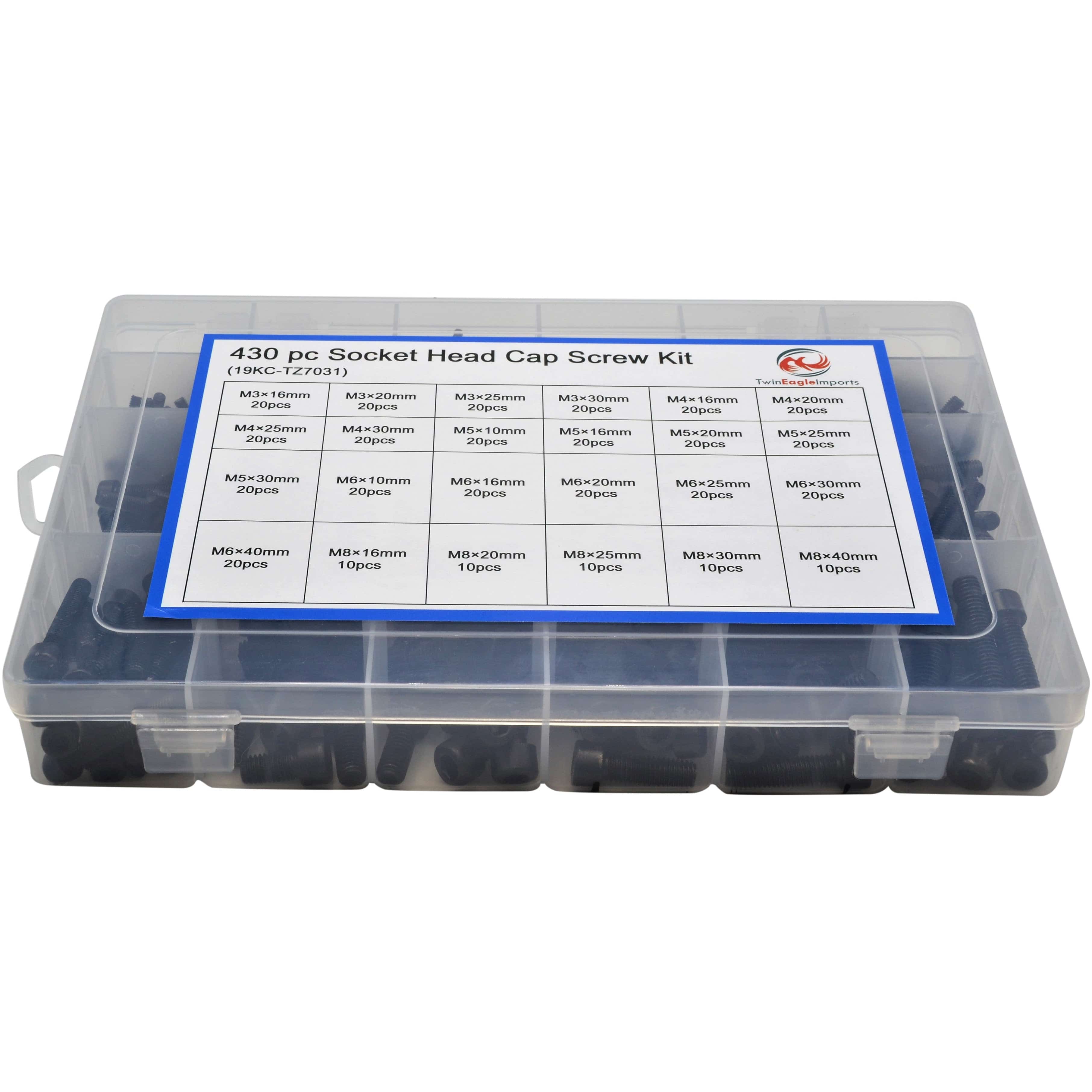 Twin Eagle Imports Grab Kits 430pc High Tensile Cap Screw Bolts Grab Kit