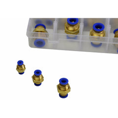 Twin Eagle Imports Grab Kits 46pc Push in Air Line Nylon Hose Bulkhead Joiner Metric Quick Connect Grab Kit Assortment