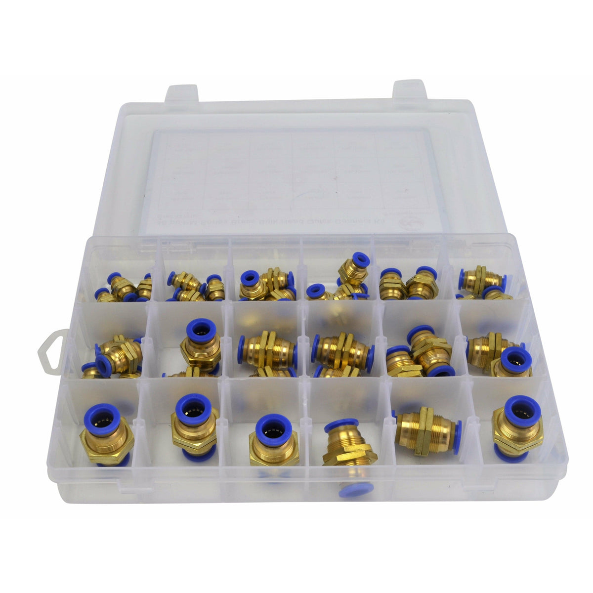 Twin Eagle Imports Grab Kits 46pc Push in Air Line Nylon Hose Bulkhead Joiner Metric Quick Connect Grab Kit Assortment