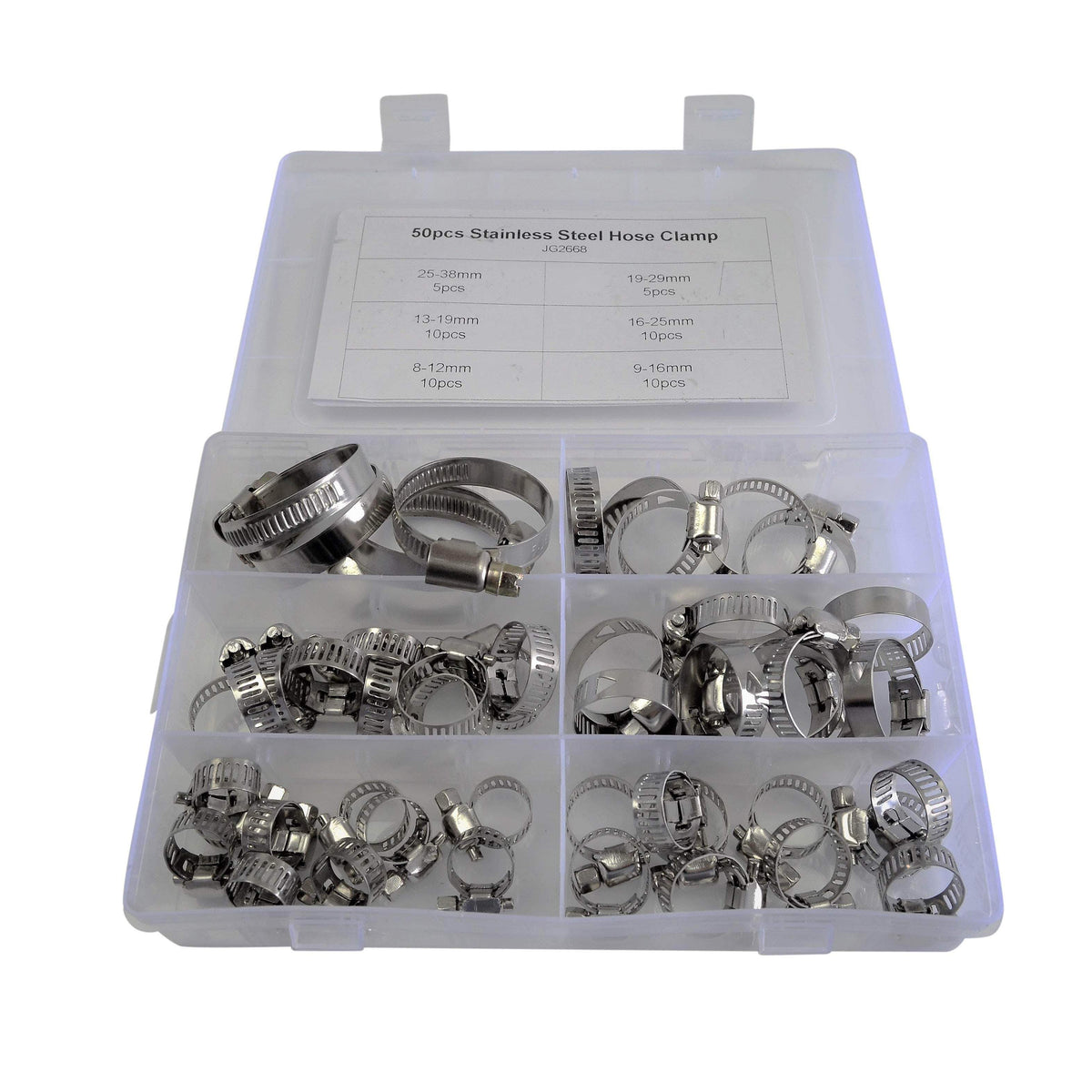 Twin Eagle Imports Grab Kits 50pc Metric Stainless Steel Hose Clamp Grab Kit