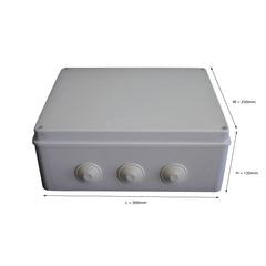 Twin Eagle Imports Junction Box 300x250x120 mm ABS Plastic IP65 Waterproof Junction Box