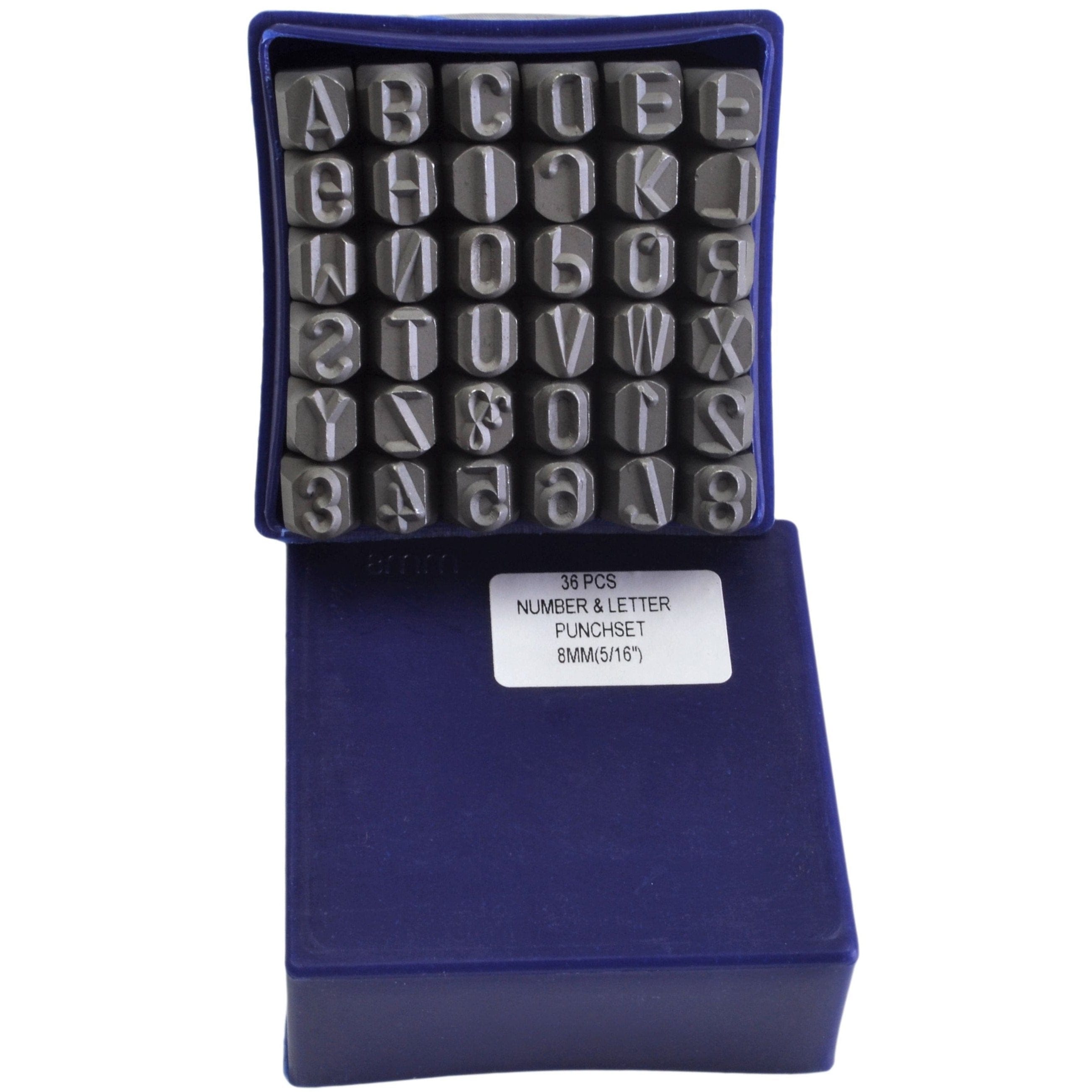 Twin Eagle Imports Letter and Number Stamp Punches 8mm Letter and Number Stamp Punch 36 piece