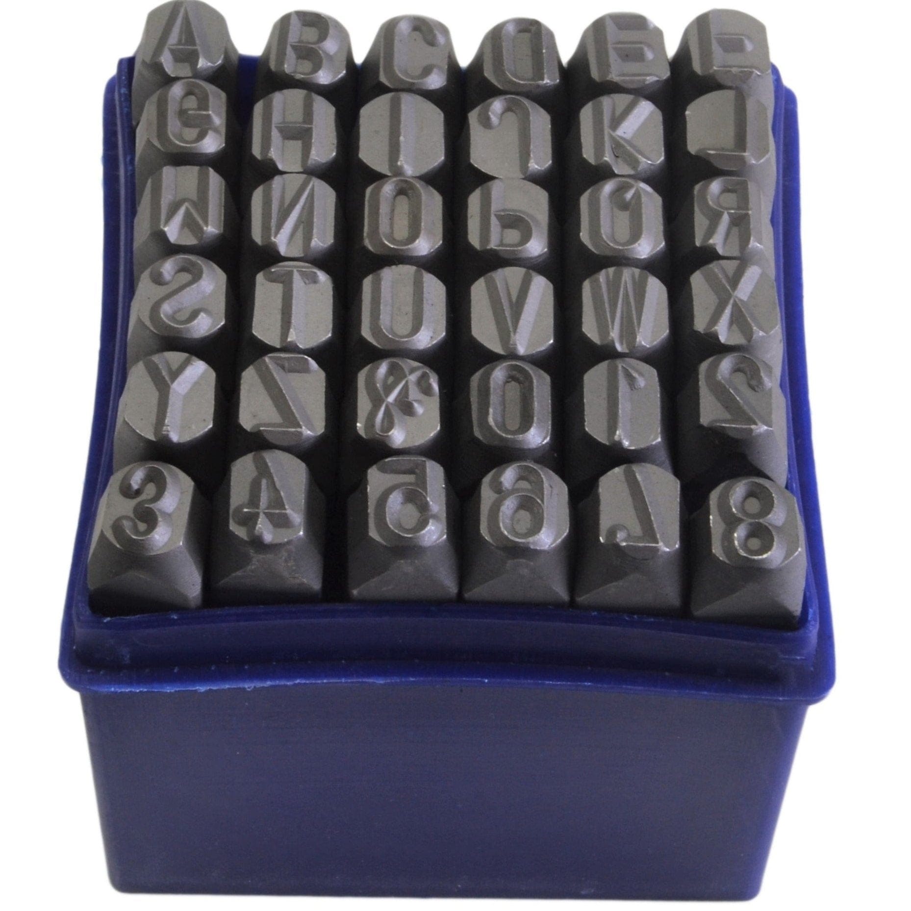 Twin Eagle Imports Letter and Number Stamp Punches 8mm Letter and Number Stamp Punch 36 piece