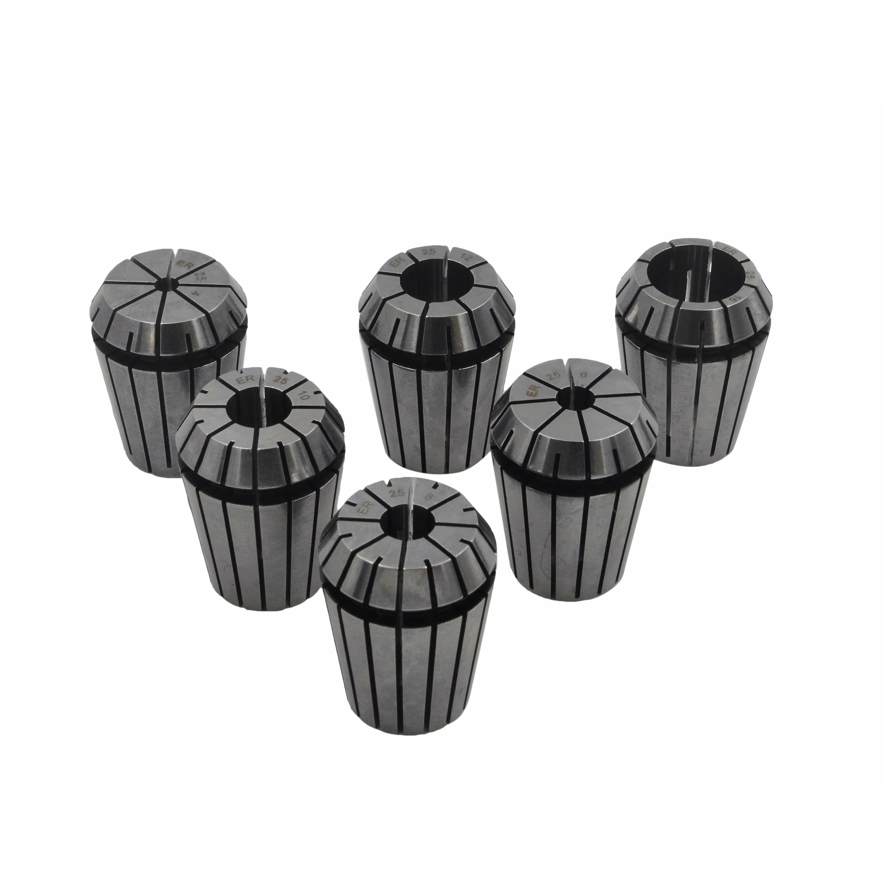 Twin Eagle Imports Milling Chuck 6 pc ER25 MT4 M16 Drawbar Precision  Spring Collet Set