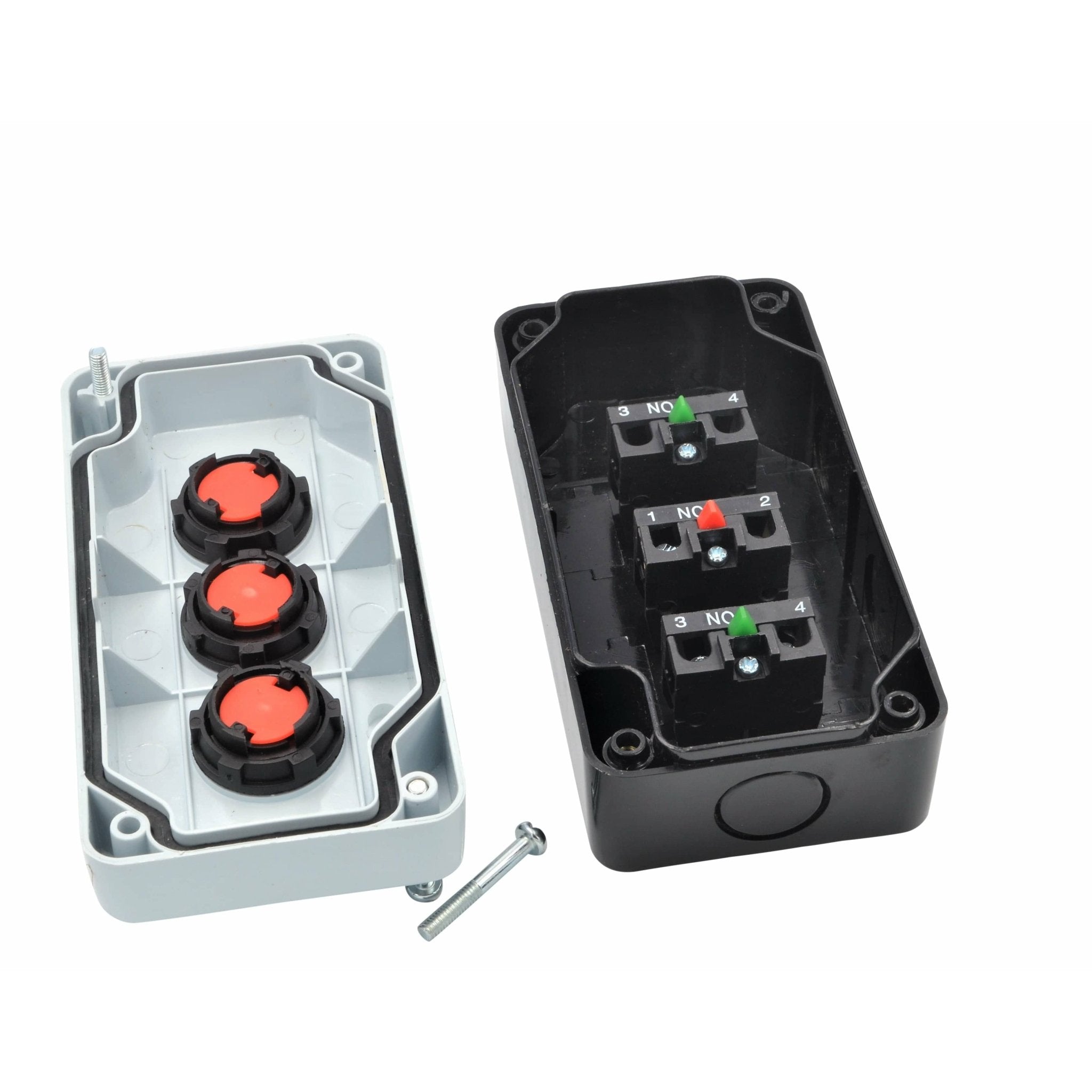 XALB324 Three Pole Control Station NO/NC with plunger stop - Twin Eagle Imports